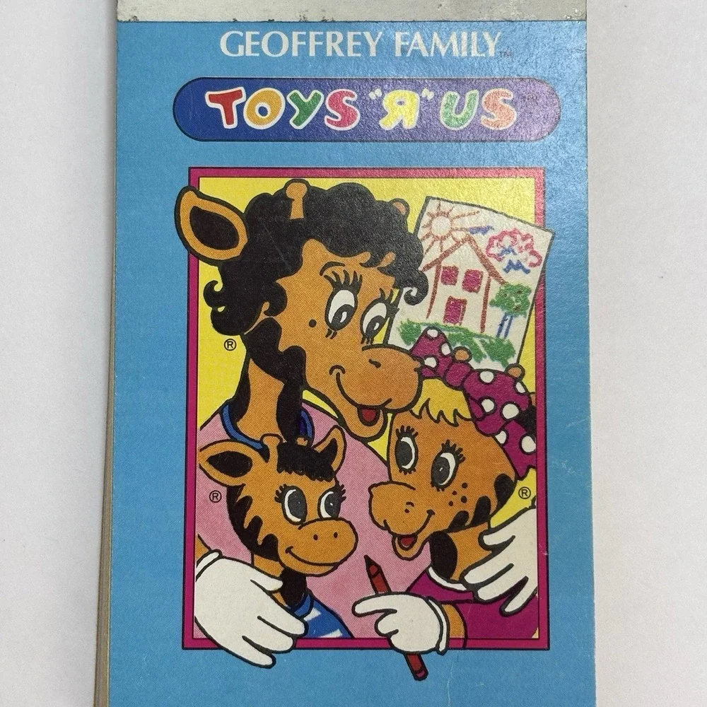 Vintage Toys R Us Notepad Writing Pad Lot Geoffrey Family 3